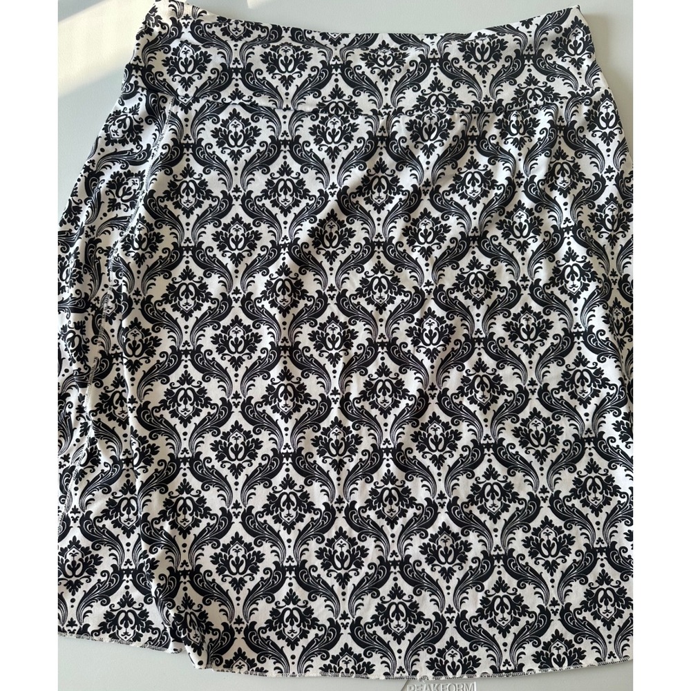 Tranquility by Colorado Clothing Black White Damask Print Skirt XL